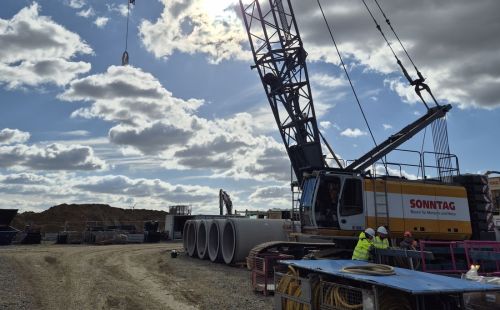 Netzausbau erleben - Vor-Ort beim SuedOstLink: G.E.O.S. besucht Kabelabschnittsstation und Rohrvortrieb