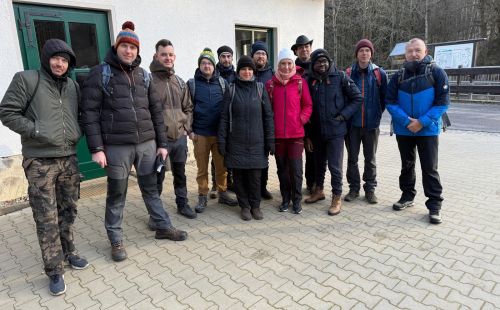 Teamtag der G.E.O.S.-Abteilung Modellierung/Risikoanalyse im Markus-Röhling-Stolln mit Wanderung und Bergwerksführung