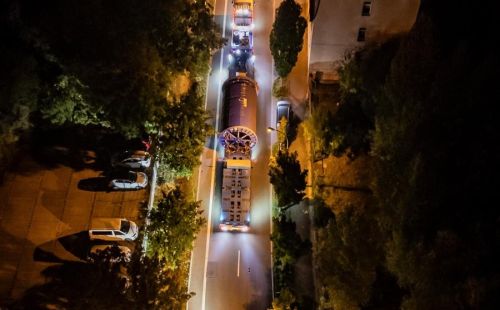 Logistikkonzept SuedOstLink: Erster Kabeltransport in Eisenberg, Analyse, Abstimmung und Begleitung durch G.E.O.S.