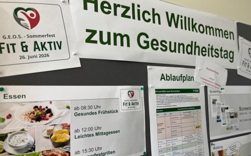 Gesundheitstag 2026: Fit & Aktiv bei G.E.O.S.: Gesundheitsscreenings, Bewegungsangebote und Teamzeit