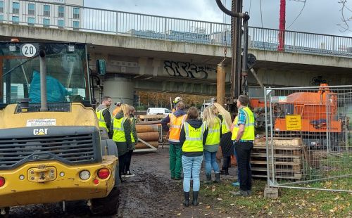 G.E.O.S. Teamtag: Verwaltung trifft Baustelle, Standortbesuche in Halle und Leipzig