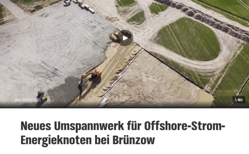 Umspannwerk Offshore-Strom-Energieknoten Brünzow GEOS Netzausbau