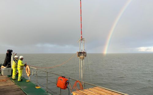 Geotechnische Baugrunderkundung für Windader West: G.E.O.S. untersucht Bohrkerne aus dem Wattenmeer für Netzanbindungsysteme