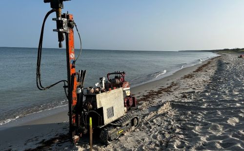 Ahrenshoop Buhnenbeubau GEOS G.E.O.S. Küstenschutz Baugrunderkundung