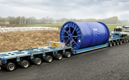 Logistische Feinabstimmung SuedOstLink; G.E.O.S., GEOS: Kesselbrücke mit Kabeltrommel