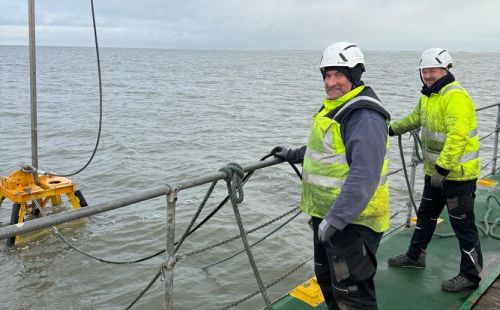 Geotechnische Baugrunderkundung für Windader West: G.E.O.S. untersucht Bohrkerne aus dem Wattenmeer für Netzanbindungsysteme