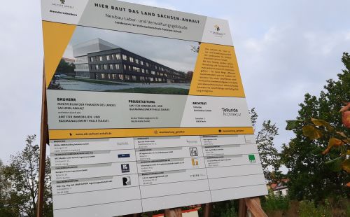 G.E.O.S. begleitet Gründung des Neubaus für das Landesamt für Verbraucherschutz in Halle: Baugrundbewertung und CMC-Säulen